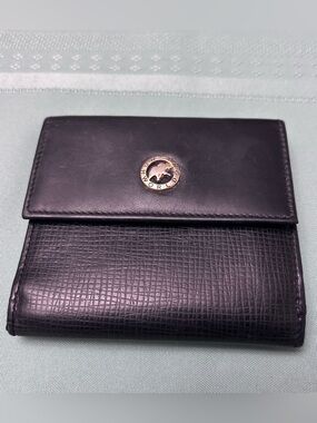 Hunting World Vintage 1992 Men’s Trifold Saffiano Leather Wallet Change Pocket